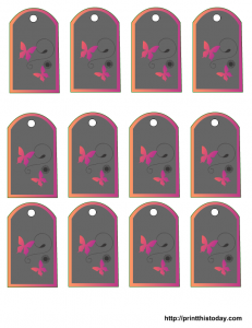 Adorable free printable tags with butterflies and flowers for mothers day