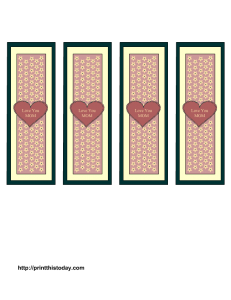 Mother's day bookmarks free printable template