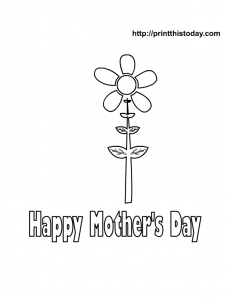 Happy mothers day coloring page