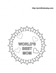 free mothers day certificate coloring page