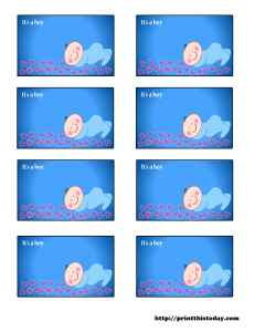 Free Printable Boy Baby Shower Labels (Caucasian)