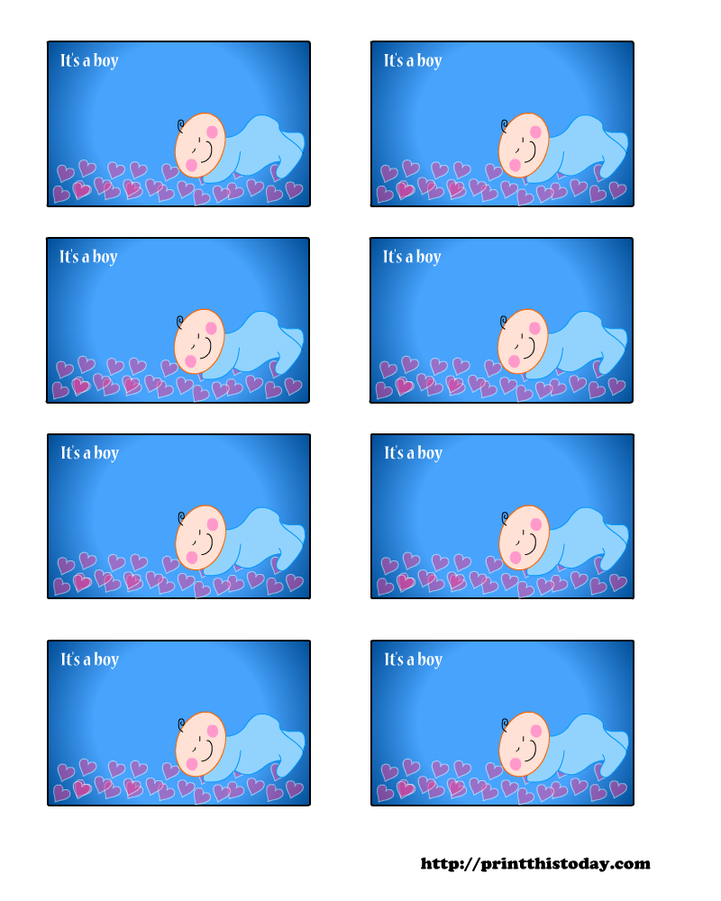 Free Printable Boy Baby Shower Labels