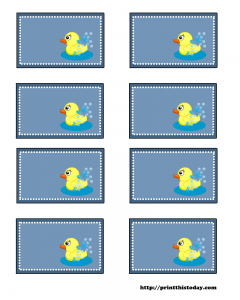 free  baby shower labels with duck