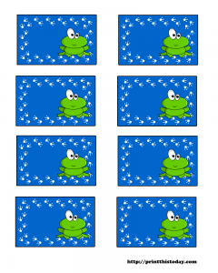 free baby shower labels with Frog