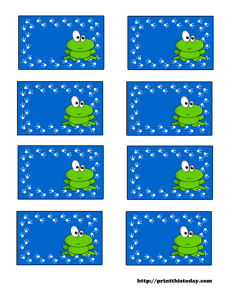 Free Printable Baby Shower Labels with Frog