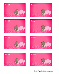 Free Printable Girl Baby Shower Labels (African-American)