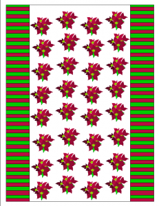 free printable candy wrapper with red flowers