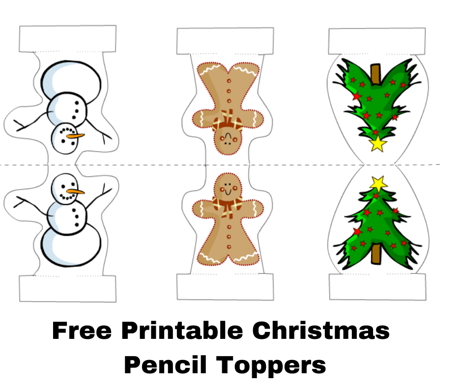Free Printable Christmas Pencil Toppers