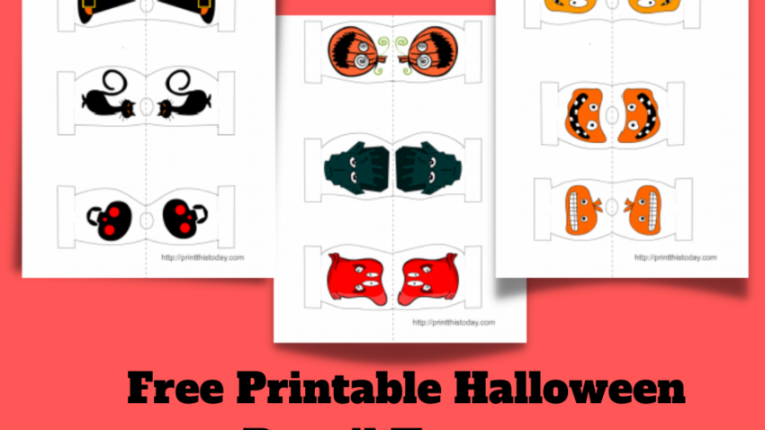 Free Printable Halloween Pencil Toppers