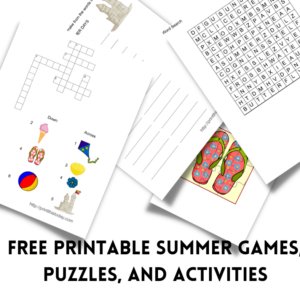 Free Printable Summer Games, Puzzles, and Activities