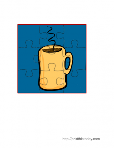 Coffee Mug Jigsaw Puzzle Printable