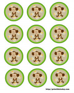 Free Printable Baby Monkey Labels for Baby Shower