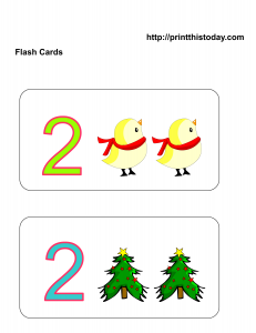 free number 2 math flashcards