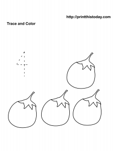 number four math worksheet for preschool