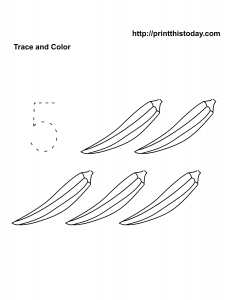 Free number 5 kindergarten math worksheet