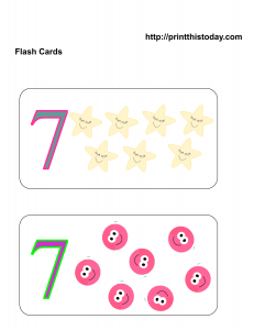 Number 7 math Flashcards