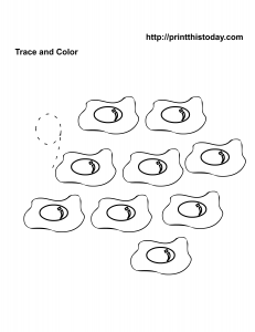 free number 9 kindergarten math worksheet