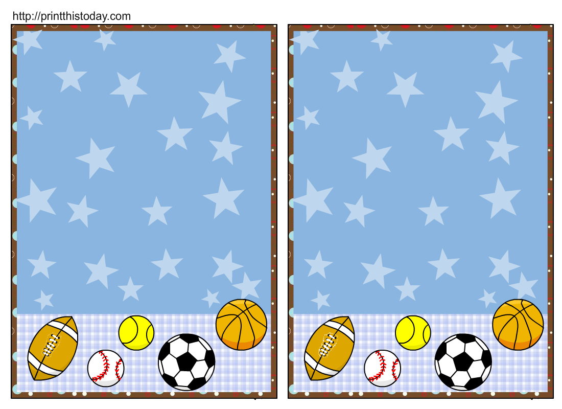 Free Sports Patterns for Crafts, Stencils, and More