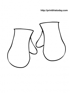 Free Printable Mittens coloring Page for winters