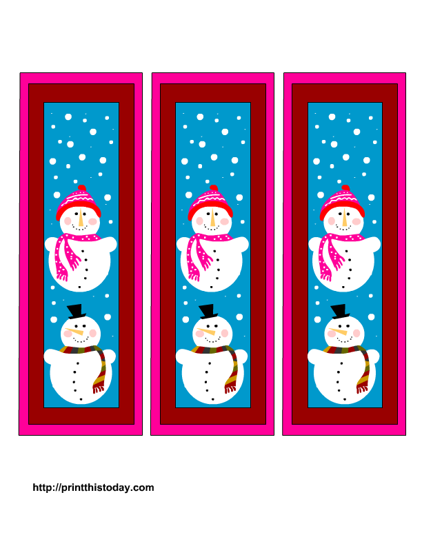 Free Winter Bookmarks (Printable Templates)
