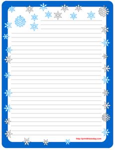 Free Printable winter Stationery