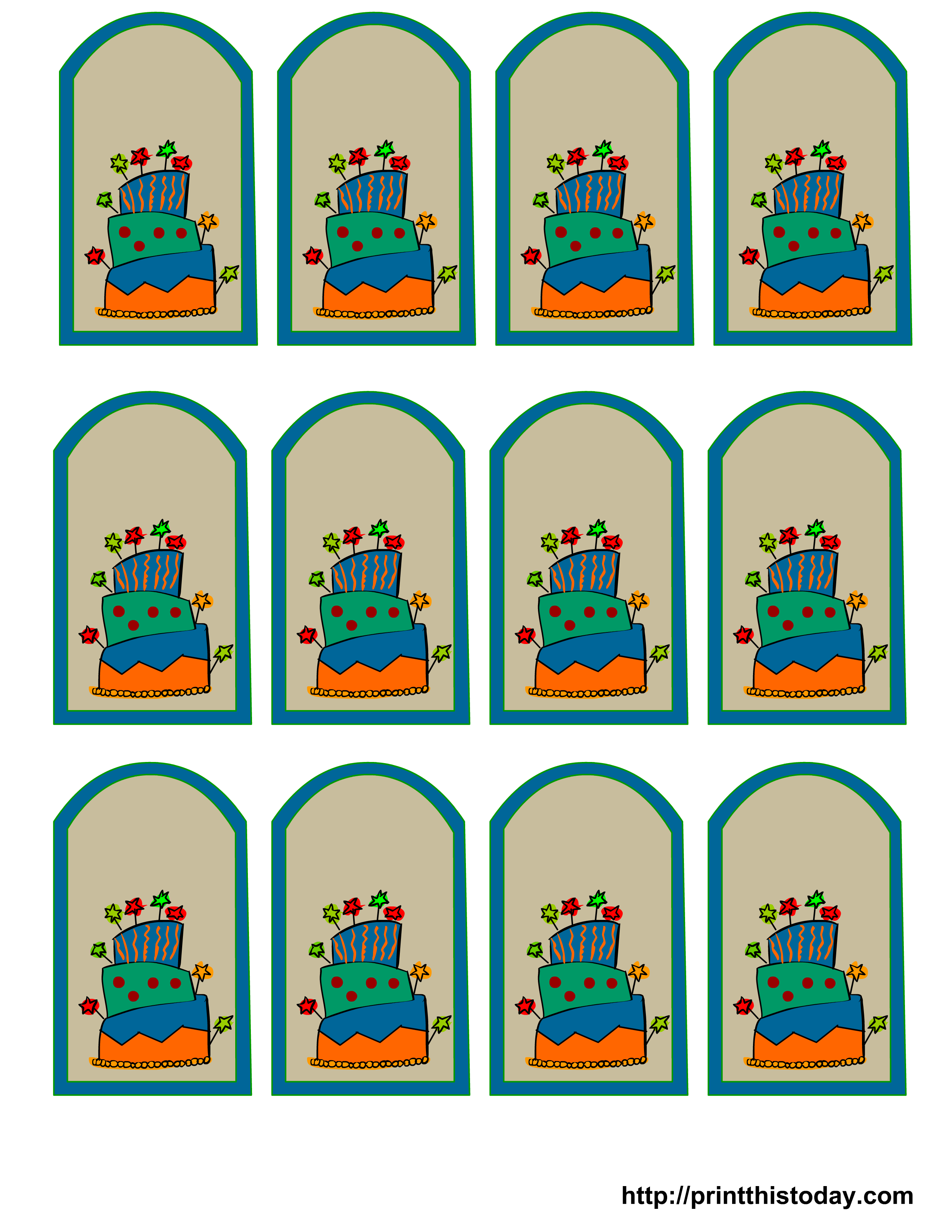 Birthday Party Favor Tags Printable Free