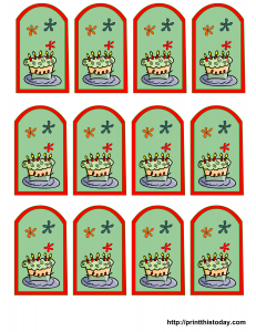 Colorful Birthday Party Favor Tags