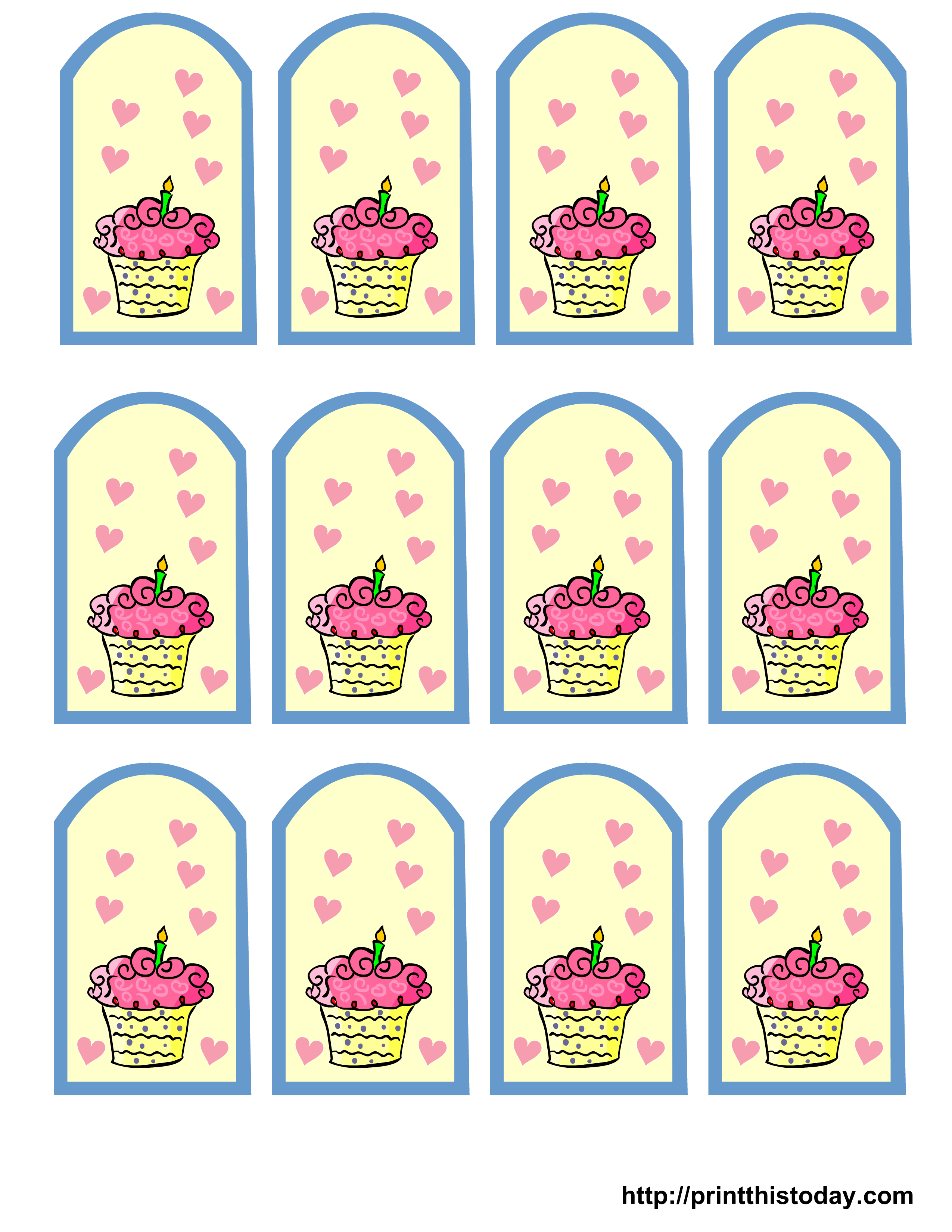 Free Printable Birthday Favor Tags Pertaining To Birthday Labels Template Free