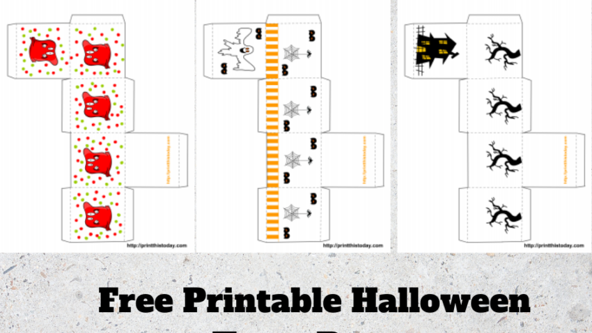 Free Printable Halloween Treat Boxes Templates