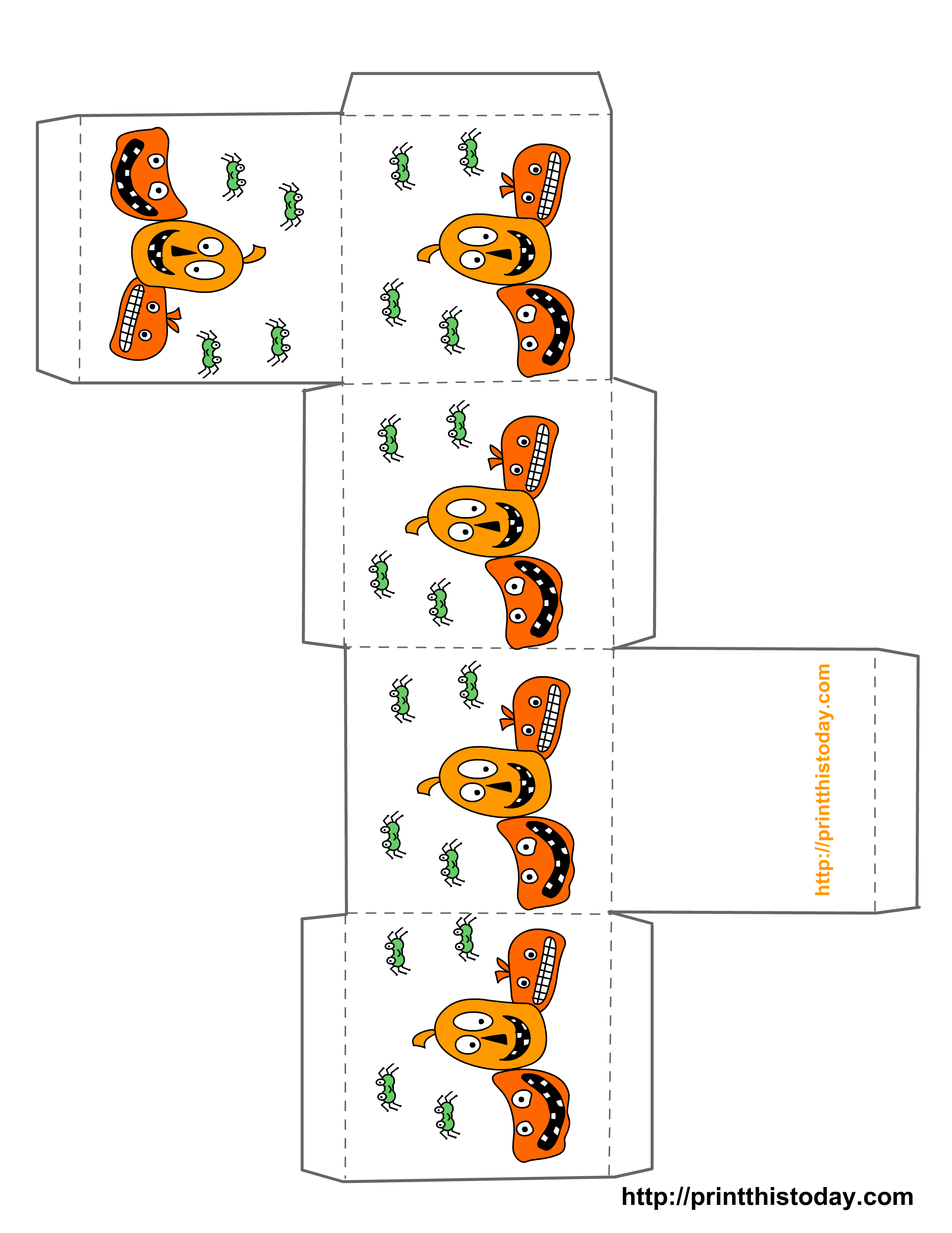 Free Printable Halloween Treat Boxes Templates