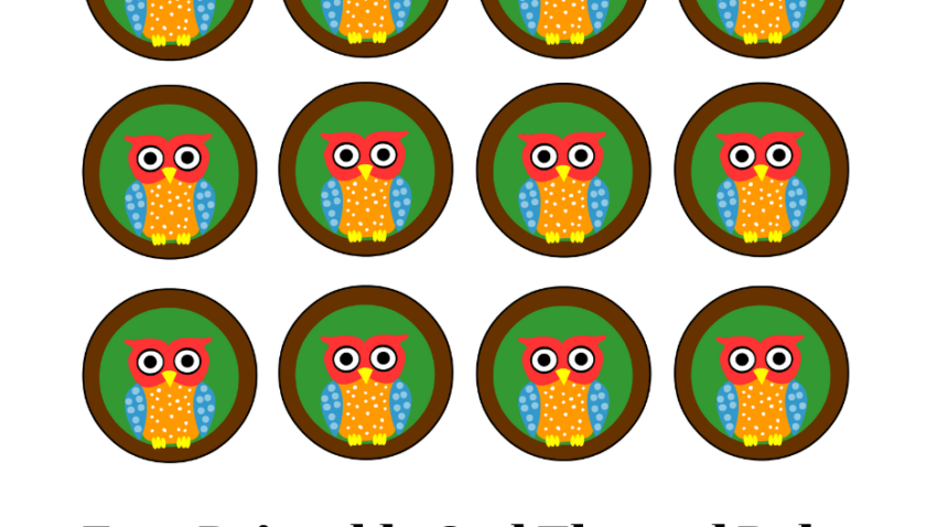 Free Printable Owl Themed Baby Shower Labels