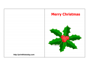Christmas card with Mistletoe