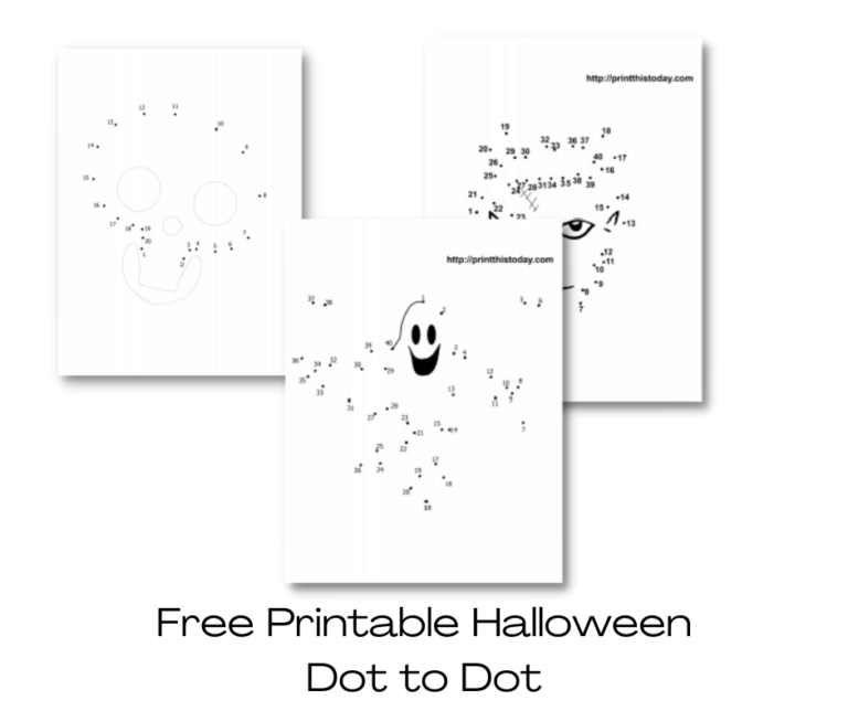 Halloween Dot To Dot ( Free Printable )