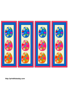 free printable Easter bookmarks with Eggs