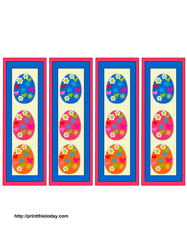 More Free Printable Easter Bookmarks