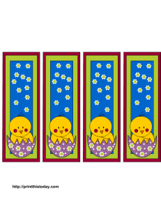 Free printable Easter Bookmarks