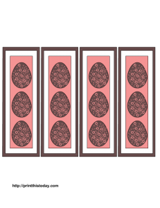 Free printable Easter bookmarks with Eggs