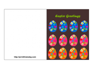 Free printable Easter Greeting Card