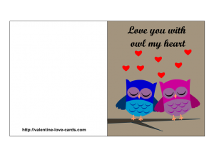 Love you with owl my heart, Free Printable Card