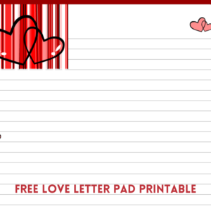 Free Love Letter Pad Printable