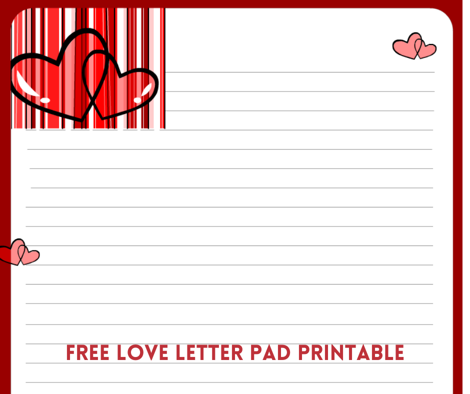 Free Love Letter Pad Printable