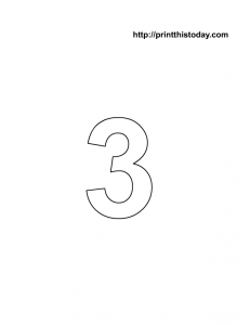 free printable number 3 math coloring page