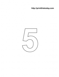 free printable number 5 math coloring page