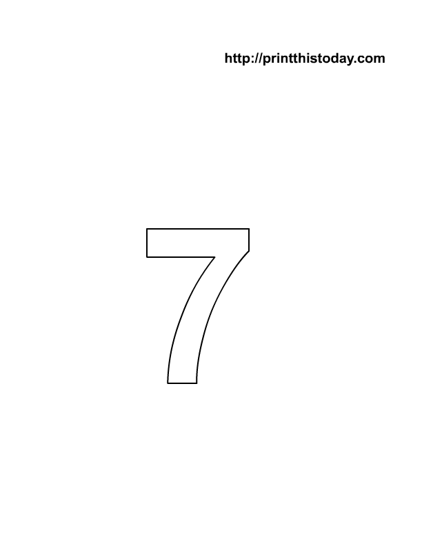 number 7 coloring