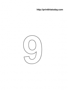 free printable number 9 math coloring page