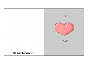 Free printable father's day card