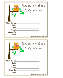 free printable invitations for baby shower party