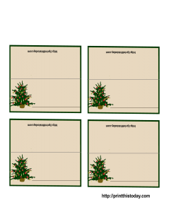 Christmas Tree Place Cards