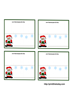 Santa Claus Place Cards for Christmas