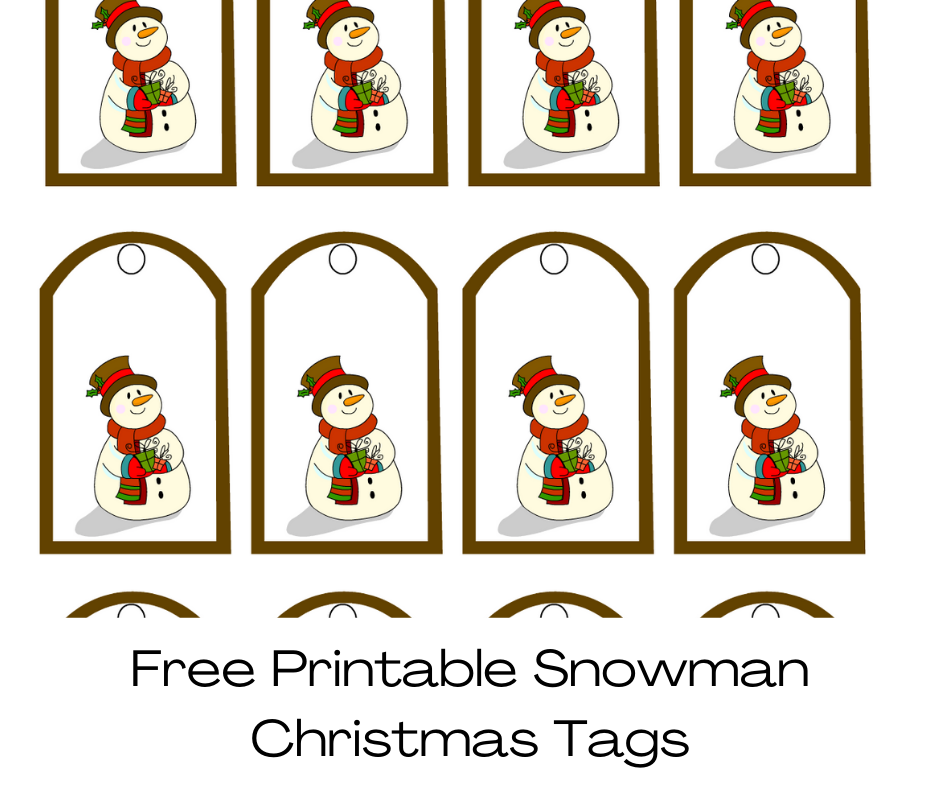 Free Printable Snowman Christmas Gift Tags
